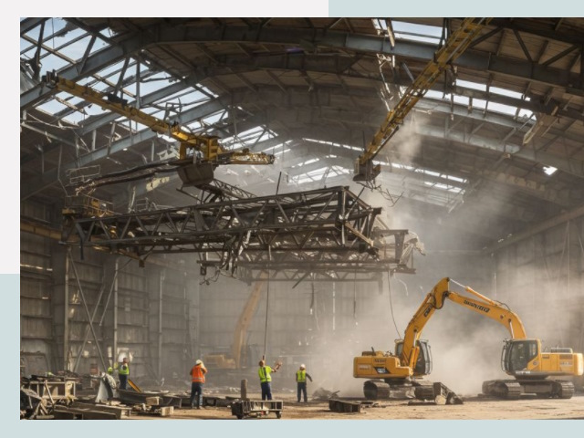 Демонтаж ангаров в Невинномысске от 614 руб. за м²